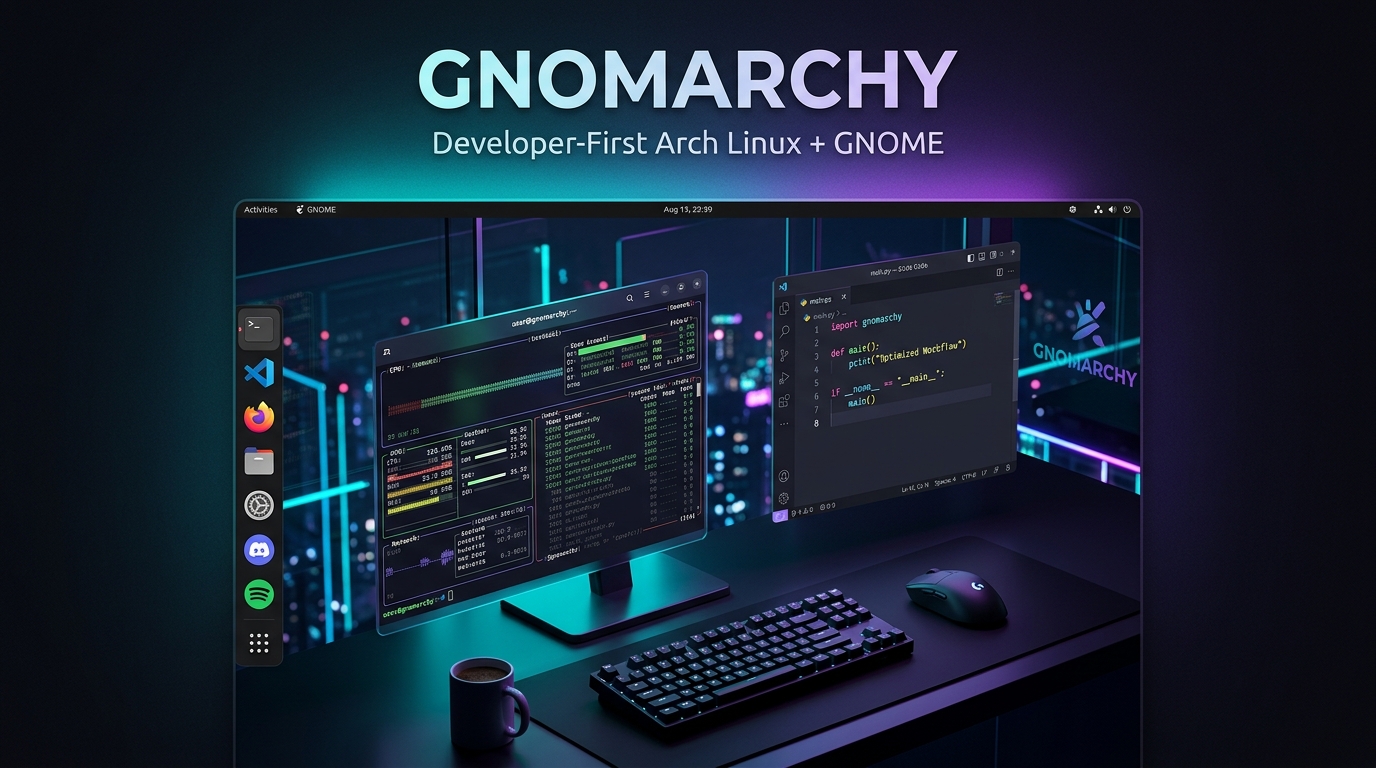 Gnomarchy GNOME 50 Desktop Interface